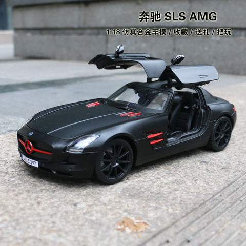 Maisto 1: 18 Alloy Car Model Mercedes SLS Car Model Original Factory Sports Car