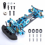 3 Color 1:10 Scale HSP Drift Racing Car Frame Body Kit in Alloy &Carbon Fiber fit 1/10RC Control Car Model Parts and Accessories