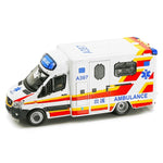 1/76 Alloy Hong Kong FSD Police Car and Ambulance Model Simulation Retro Vehicle Metal diecast Collection toy model display